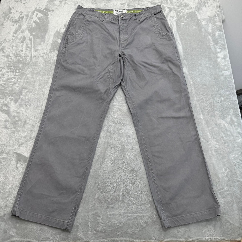 Mountain Khakis Pants Mens 38x32 Gray Original Mountain Pant Relaxed Fit Chino